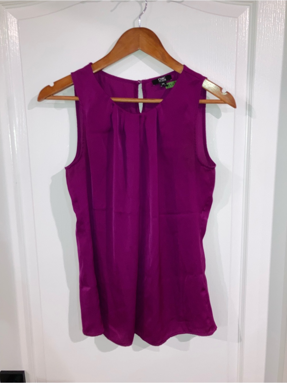 Chic by Jacob Magenta Sleeveless Blouse - size S